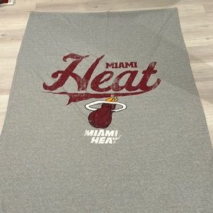 Miami Heat distressed throw blanket. In jersey material